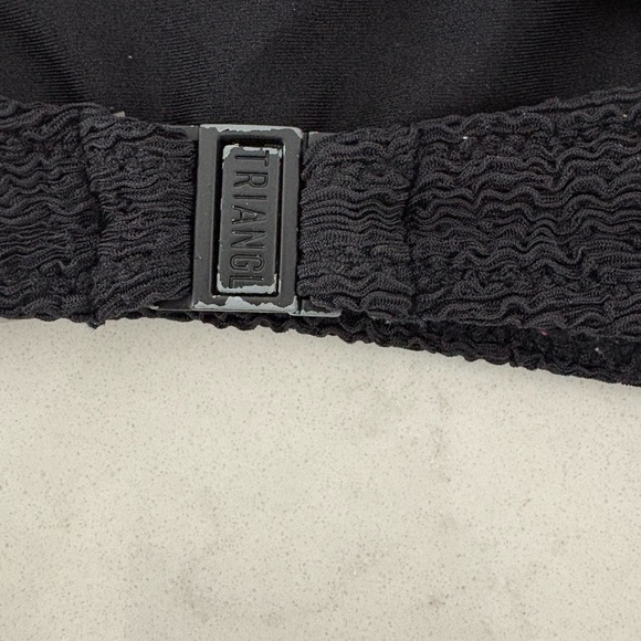 triangl swimwear Black Textured Scoop Bralette & Classic Bikini Bottom - Picture 6 of 6